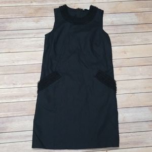 Ann Taylor Loft Petite  LBD Black Cotton Dress XS